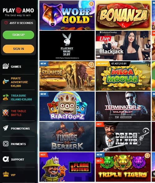 Playamo Casino Online and Mobile