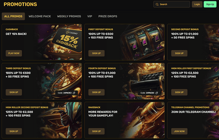 24Casino $4500 bonus for Canada, New Zealand, Australia 