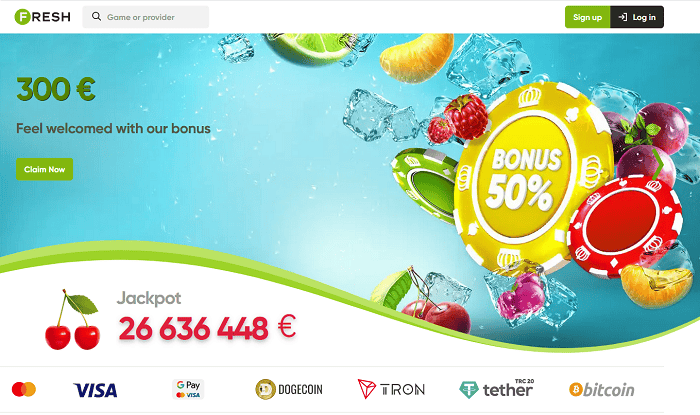 FRESH Casino Welcome Bonus 