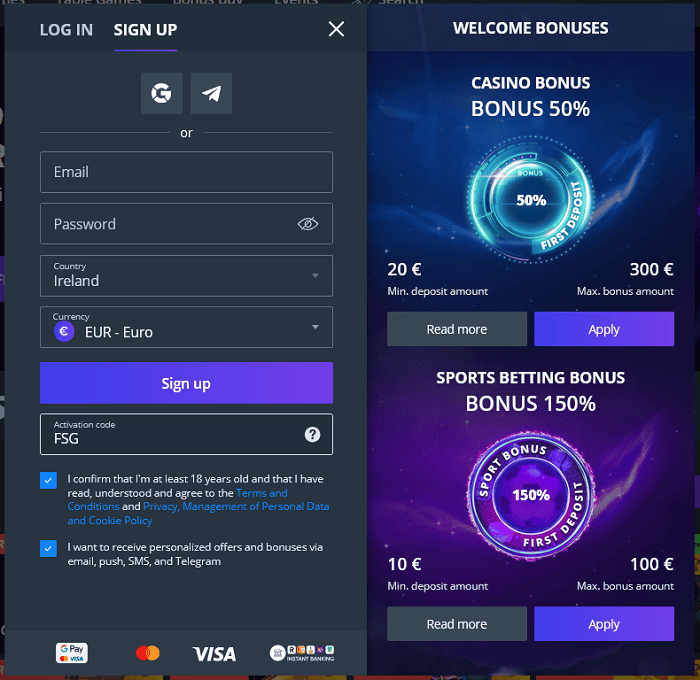 JET Casino Register & Login 