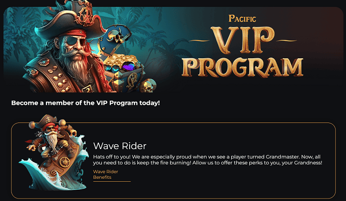 Pacific Spins Casino VIP Program 