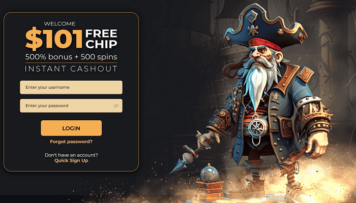 Pacific Spins Casino $101 Free Chips + 500% Bonus + 500 Free Spins 