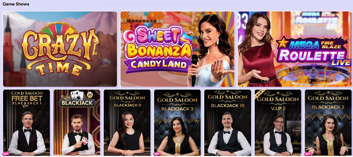 Spinbara Live Casino and Game Shows 
